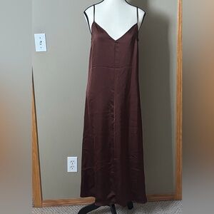 Elegant Brown Slip Dress
